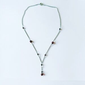 Wine Red Beaded Necklace